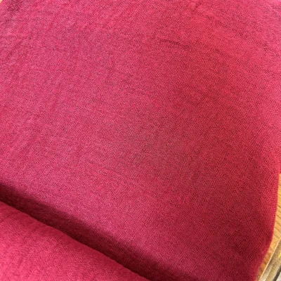 Y510– Foulard uni froissé - bordeaux - sans-taille