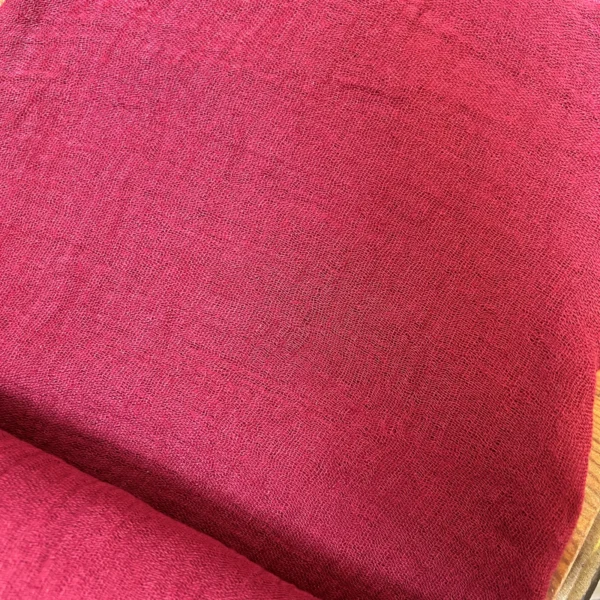 Y510– Foulard uni froissé - bordeaux - sans-taille