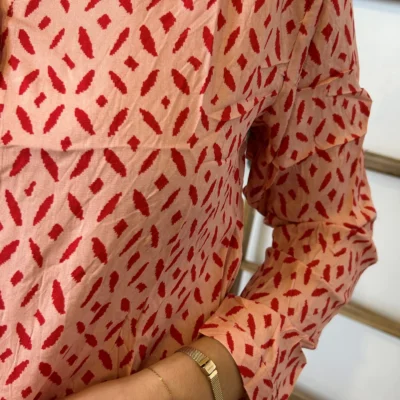 M587- Blouse Losanges (T36-T46) - corail - 48