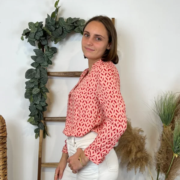 M587- Blouse Losanges (T36-T46) - corail - 48