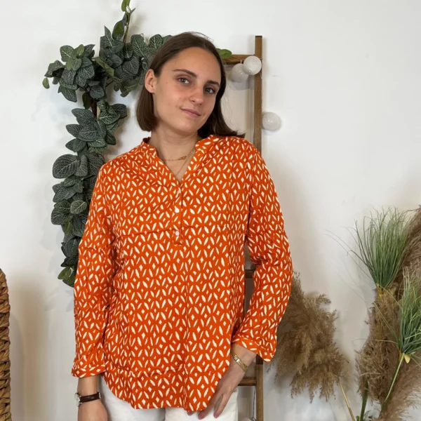 M587- Blouse Losanges (T36-T46) - orange - 48