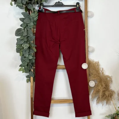 M934- Chino Stretch (T36-T50) 🇮🇹 - bordeaux - 50