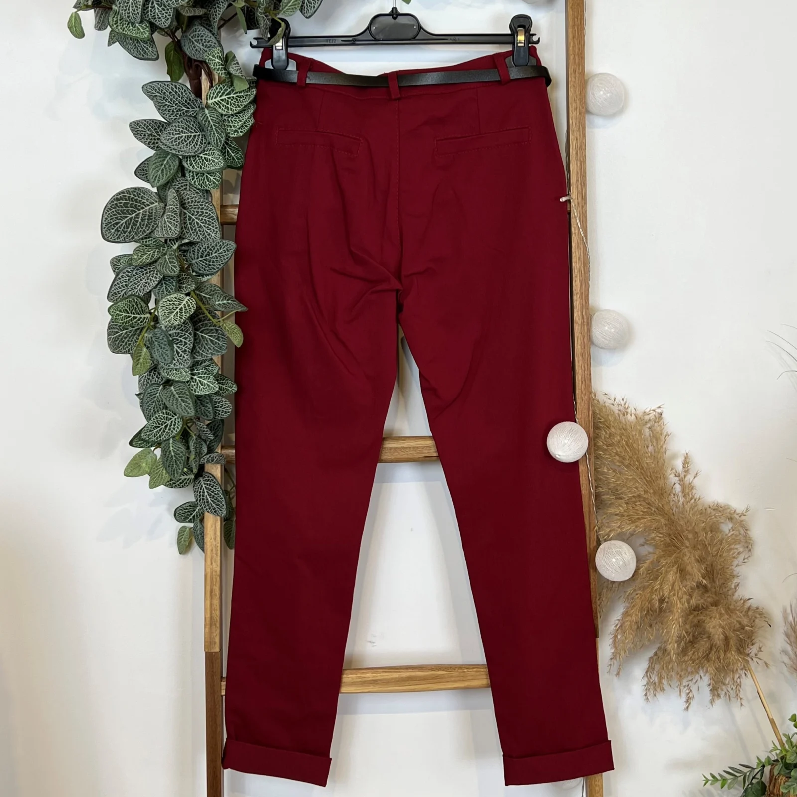 M934- Chino Stretch (T36-T50) 🇮🇹 - bordeaux - 50