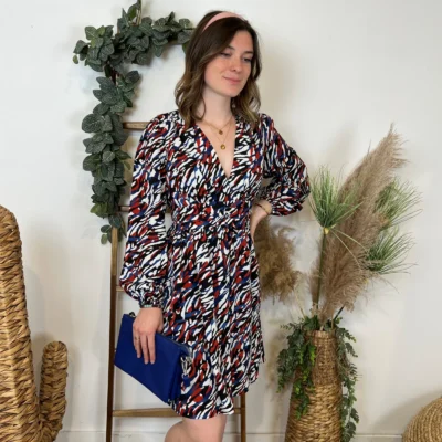 M364 - Robe Maëlle marbrée (T36-T38) - noir - 38