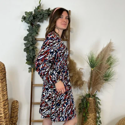 M364 - Robe Maëlle marbrée (T36-T38) - noir - 38