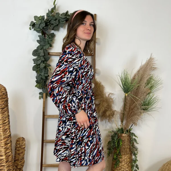 M364 - Robe Maëlle marbrée (T36-T38) - noir - 38