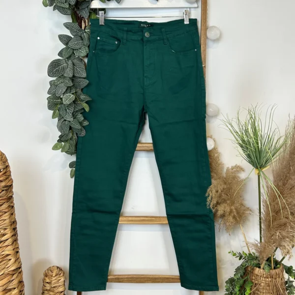 O624- Jean Slim Voggo T42-T50 - vert-sapin - 50