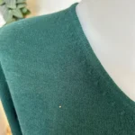 Pull col V laine et cachemire femme TRICOTONIC T38-T42 - vert-sapin - 42