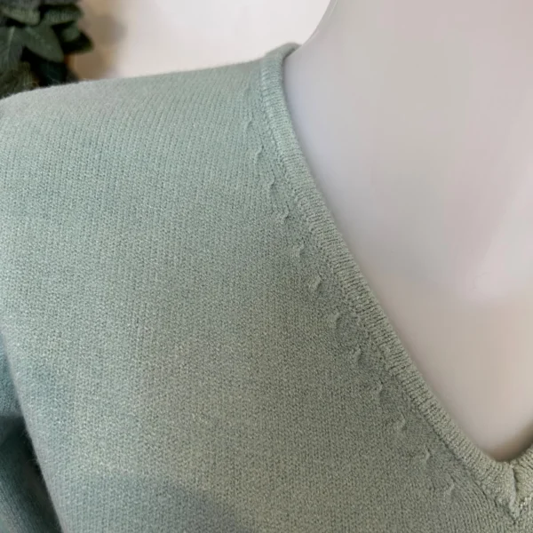 Y249-Tricotonic Col V les T38 & 42 - vert-celadon - 42