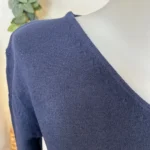 Pull col V laine et cachemire femme TRICOTONIC T38-T42 - marine - 42