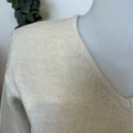 Pull col V laine et cachemire femme TRICOTONIC T38-T42 - beige - 42