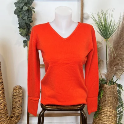 Y249-Tricotonic Col V les T38 & 42 - orange - 42