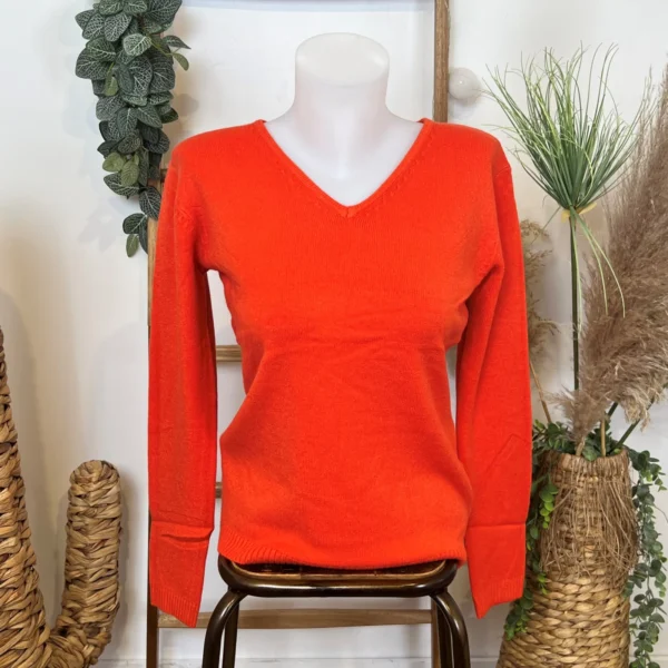 Y249-Tricotonic Col V les T38 & 42 - orange - 42