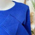 Pull col rond laine et cachemire femme TRICOTONIC T36-T42 - bleu-royal - 42