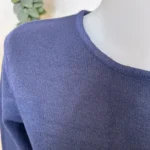 Pull col rond laine et cachemire femme TRICOTONIC T36-T42 - marine - 42