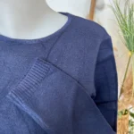 Pull col rond laine et cachemire femme TRICOTONIC T36-T42 - marine - 42