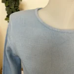 Pull col rond laine et cachemire femme TRICOTONIC T36-T42 - bleu-ciel - 42