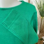 Pull col rond laine et cachemire femme TRICOTONIC T36-T42 - vert-bresil - 42