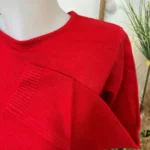 Pull col rond laine et cachemire femme TRICOTONIC T36-T42 - rouge - 42