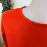 Pull col rond laine et cachemire femme TRICOTONIC T36-T42 - orange - 42