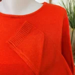 Pull col rond laine et cachemire femme TRICOTONIC T36-T42 - orange - 42