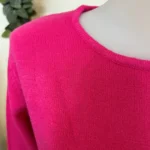 Pull col rond laine et cachemire femme TRICOTONIC T36-T42 - fuchsia - 42