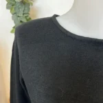 Pull col rond laine et cachemire femme TRICOTONIC T36-T42 - noir - 42