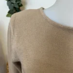 Pull col rond laine et cachemire femme TRICOTONIC T36-T42 - camel - 42