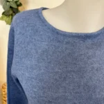 Pull col rond laine et cachemire femme TRICOTONIC T36-T42 - bleu-indigo - 42