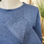 Pull col rond laine et cachemire femme TRICOTONIC T36-T42 - bleu-indigo - 42