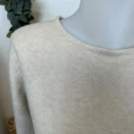 Pull col rond laine et cachemire femme TRICOTONIC T36-T42 - beige - 42
