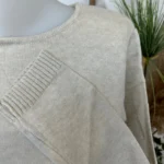 Pull col rond laine et cachemire femme TRICOTONIC T36-T42 - beige - 42