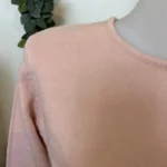 Pull col rond laine et cachemire femme TRICOTONIC T36-T42 - rose-poudre - 42