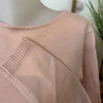 Pull col rond laine et cachemire femme TRICOTONIC T36-T42 - rose-poudre - 42