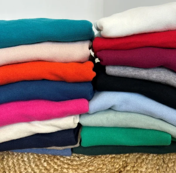 Y249-Tricotonic Col V les T38 & 42 - bleu-canard - 42