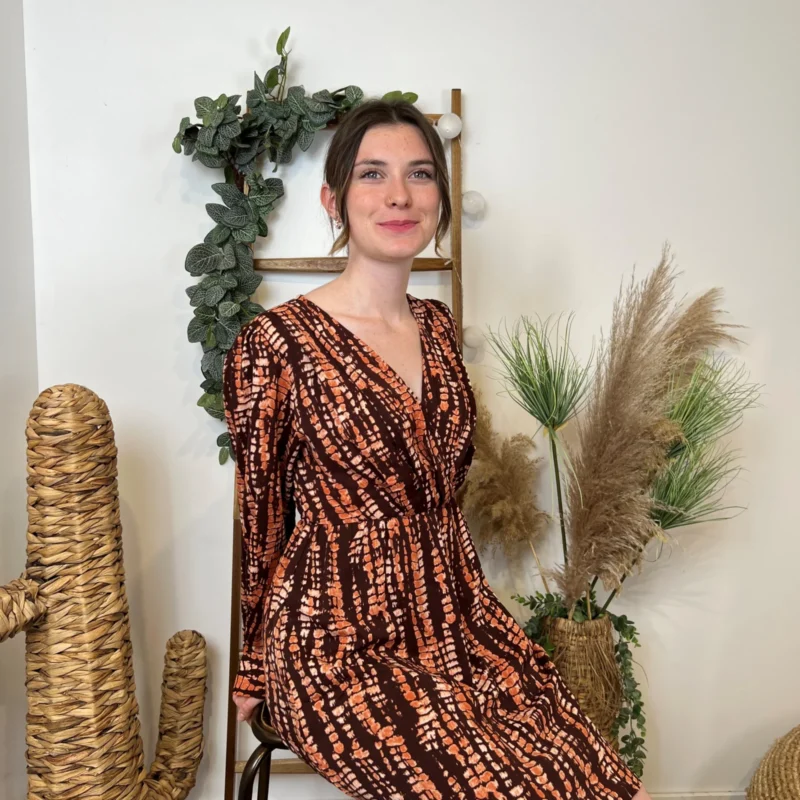 Robe cache-coeur (T36-T40) - rouille-marron - 40