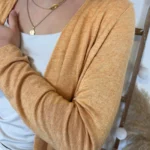 Gilet mi-long (Tu) - violet - taille-unique