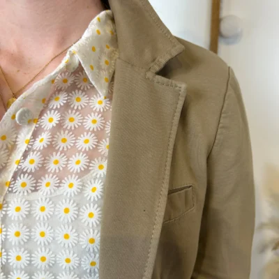 M424- Blazer coton uni (T36-T44) 🇮🇹 - camel - 40