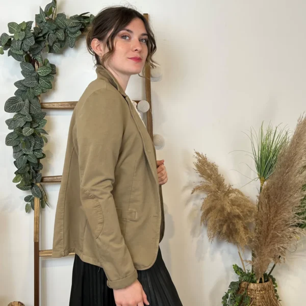 M424- Blazer coton uni (T36-T44) 🇮🇹 - camel - 40