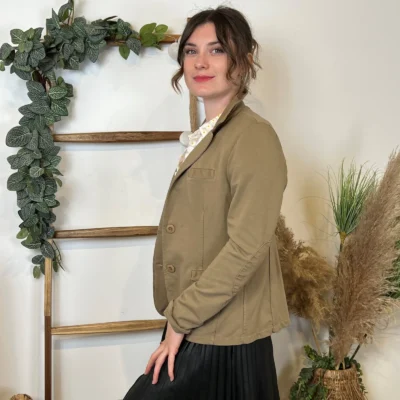 M424- Blazer coton uni (T36-T44) 🇮🇹 - camel - 40