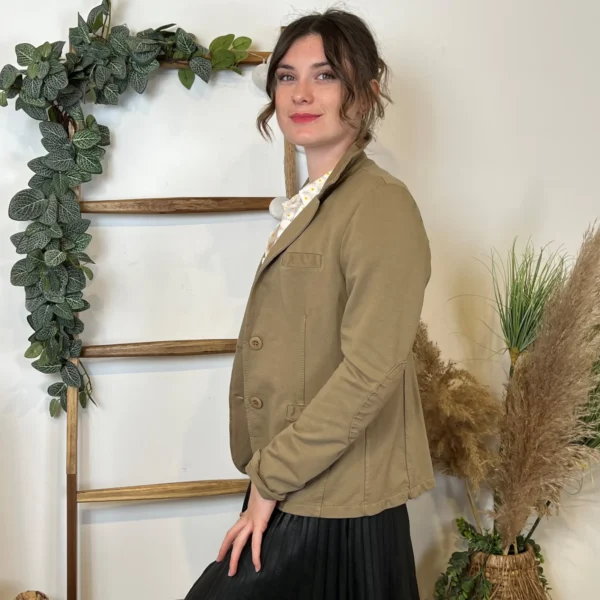 M424- Blazer coton uni (T36-T44) 🇮🇹 - camel - 40