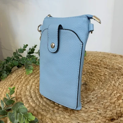 P429- Sac Téléphone Flora.and.Co - bleu-ciel - sans-taille