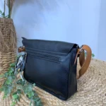 Sac cartable vintage - Flora & Co - noir-camel - taille-unique