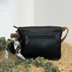 Sac cartable vintage - Flora & Co - noir-camel - taille-unique