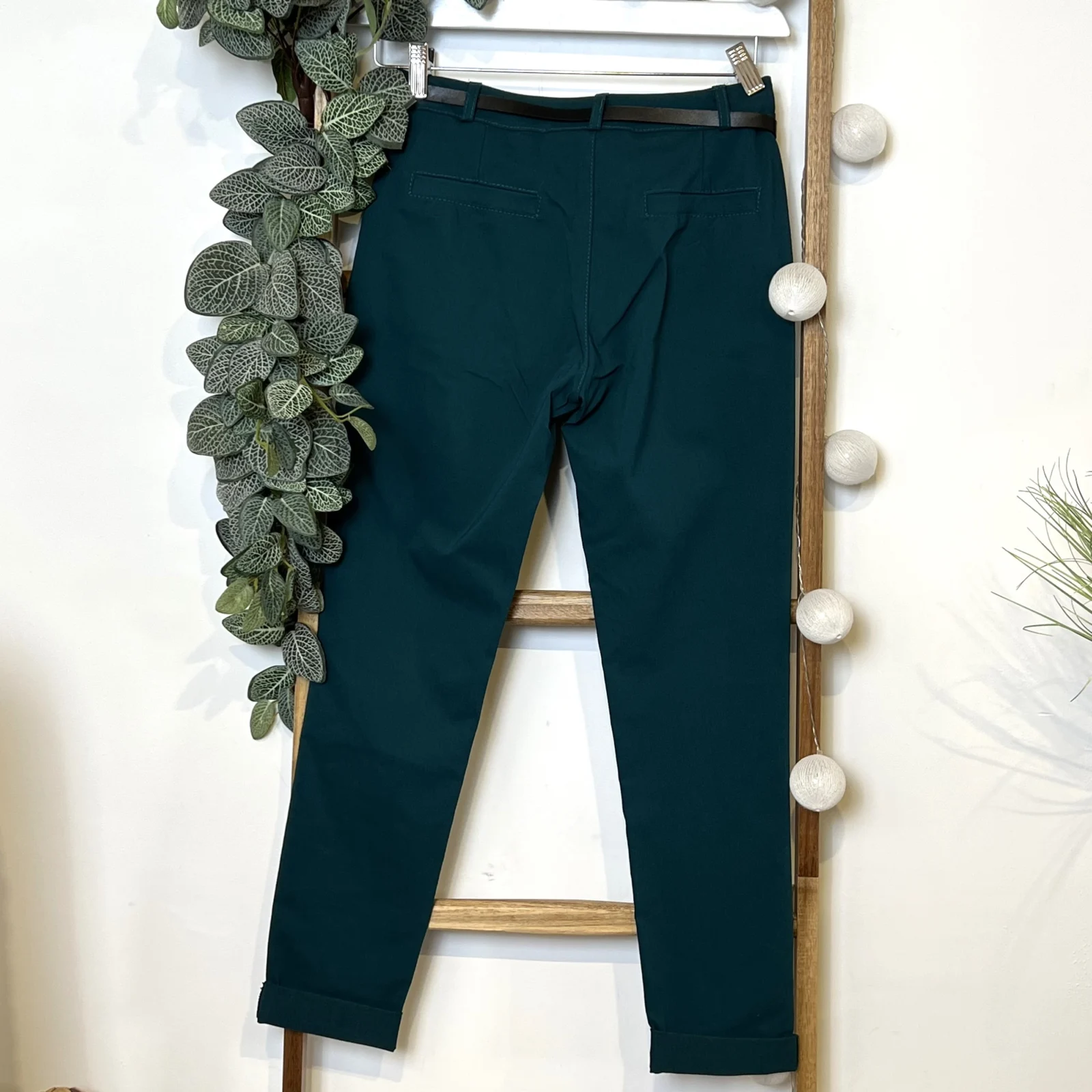 M934- Chino Stretch (T36-T50) 🇮🇹 - vert-sapin - 44