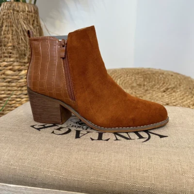 R528- Bottine bi-matière (T36-T42) - camel - 41