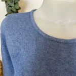 Pull col rond laine et cachemire femme TRICOTONIC T40 - bleu-indigo - 42
