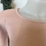 Pull col rond laine et cachemire femme TRICOTONIC T40 - rose-poudre - 42