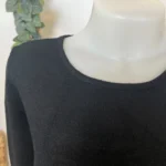 Pull col rond laine et cachemire femme TRICOTONIC T40 - noir - 42