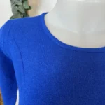 Pull col rond laine et cachemire femme TRICOTONIC T40 - bleu-royal - 42